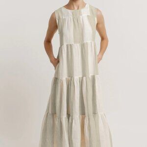 Laude the Label Tiered Linen Maxi Dress
